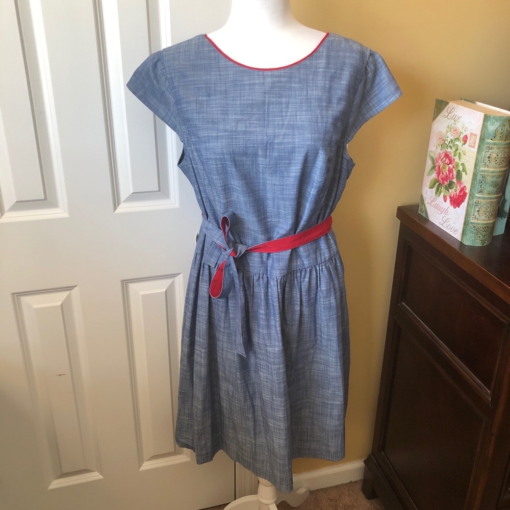 Brooks Brothers Button Back Chambray Dress NWT